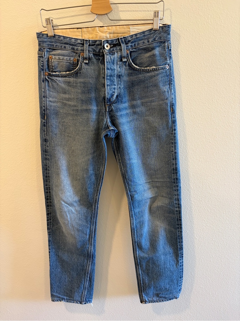 rag & bone Men's Blue Slim Straight Jeans